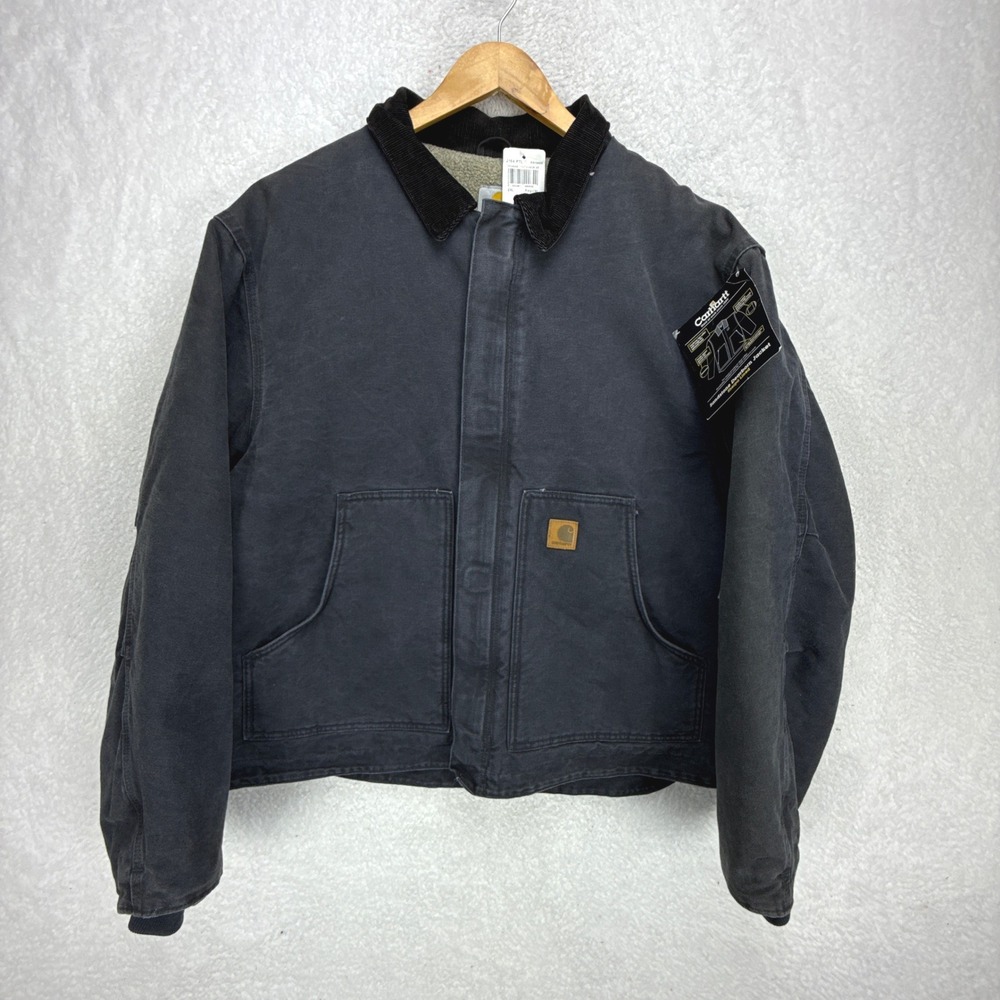 Carhartt Sandstone Dearborn Jacket Sherpa Lined Mens 2XL J164 PTL Petrol NWT NOS